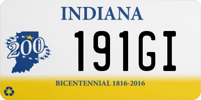 IN license plate 191GI