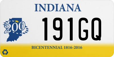 IN license plate 191GQ