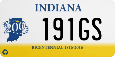 IN license plate 191GS