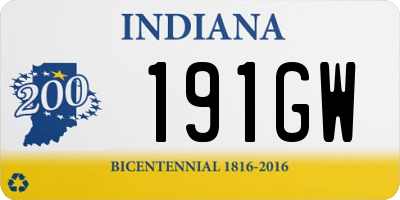 IN license plate 191GW