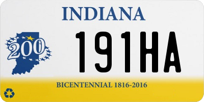 IN license plate 191HA