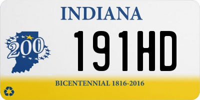 IN license plate 191HD