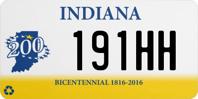 IN license plate 191HH