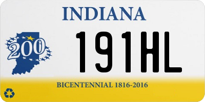 IN license plate 191HL