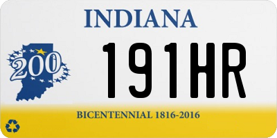 IN license plate 191HR