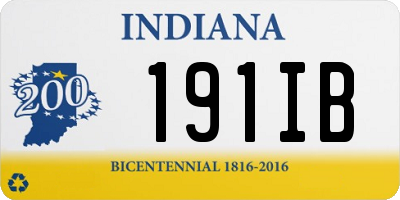 IN license plate 191IB