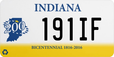 IN license plate 191IF