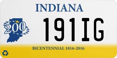 IN license plate 191IG