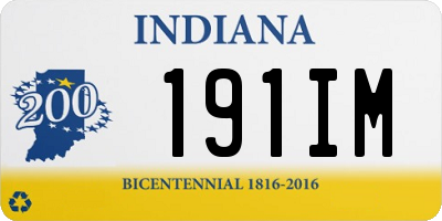 IN license plate 191IM