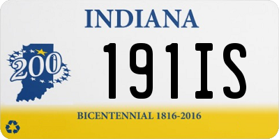IN license plate 191IS