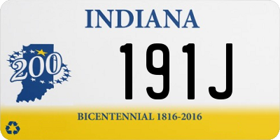 IN license plate 191J