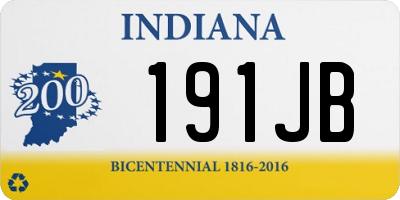 IN license plate 191JB