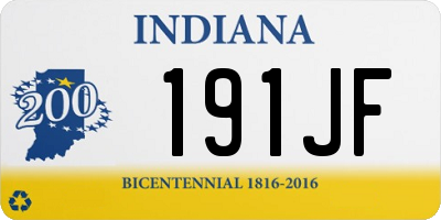IN license plate 191JF