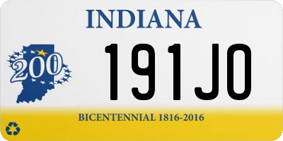IN license plate 191JO