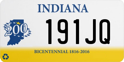 IN license plate 191JQ