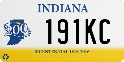 IN license plate 191KC