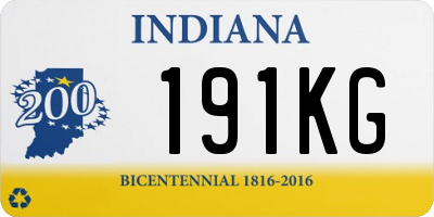 IN license plate 191KG