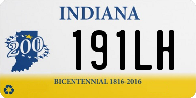 IN license plate 191LH