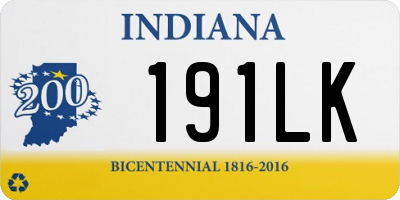 IN license plate 191LK