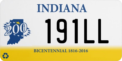 IN license plate 191LL