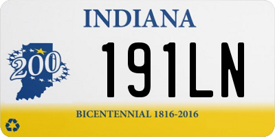 IN license plate 191LN