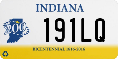 IN license plate 191LQ