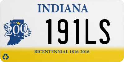 IN license plate 191LS