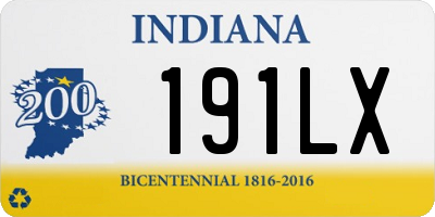 IN license plate 191LX