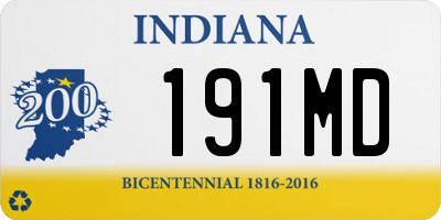 IN license plate 191MD