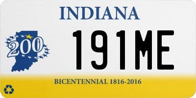 IN license plate 191ME