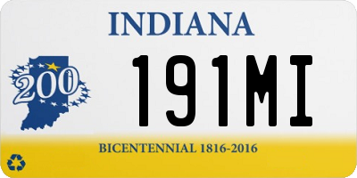 IN license plate 191MI