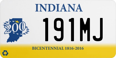 IN license plate 191MJ