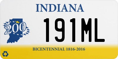 IN license plate 191ML