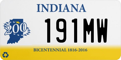 IN license plate 191MW