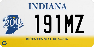 IN license plate 191MZ