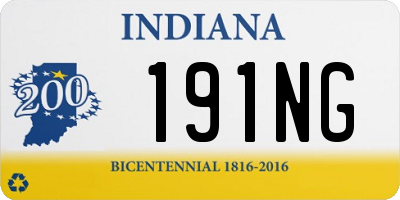 IN license plate 191NG