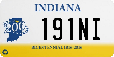 IN license plate 191NI