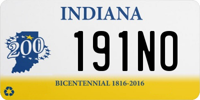 IN license plate 191NO