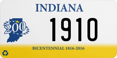 IN license plate 191O