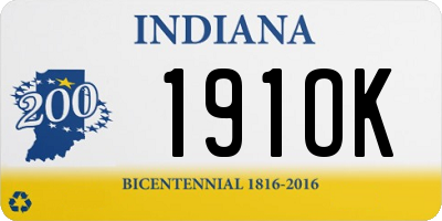 IN license plate 191OK