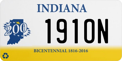 IN license plate 191ON