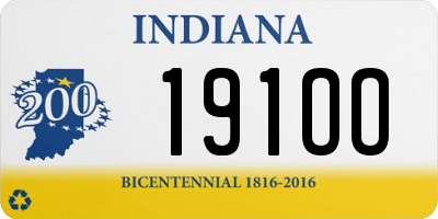 IN license plate 191OO