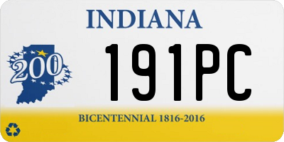 IN license plate 191PC