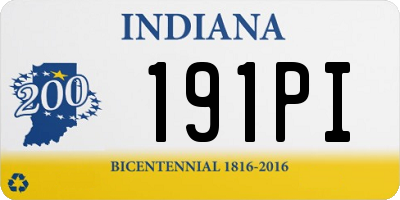 IN license plate 191PI