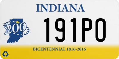 IN license plate 191PO