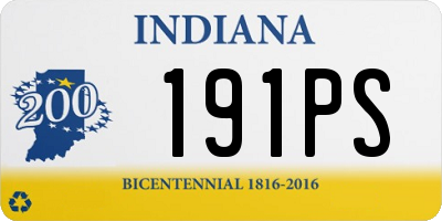 IN license plate 191PS