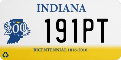 IN license plate 191PT