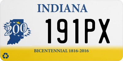 IN license plate 191PX