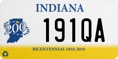 IN license plate 191QA