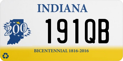 IN license plate 191QB